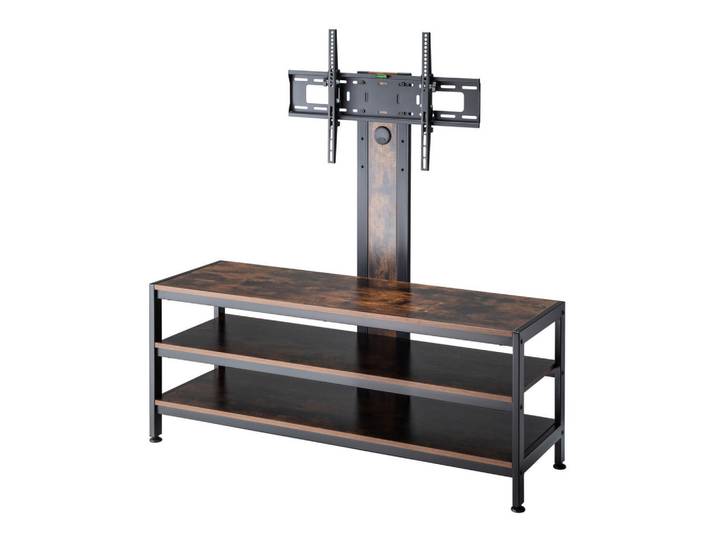 pro.tec Tv-Halterung Stockholm, Wildeiche, Schwarz, Metall, Rechteckig, 120x108x40 cm, Wohnzimmer, TV Möbel, TV-Zubehör