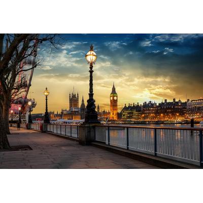 Fototapete PAPERMOON "London", bunt, B:4,5m L:2,8m, Vlies, Tapeten