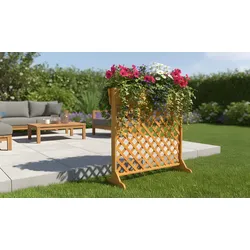 Spalierkasten Kattowitz 110 x 41 x 205 cm - Holz Pflanzkasten aus Fichtenholz – honigbrauner Pflanzkübel – Spalier Blumenkasten für Gartengestaltung