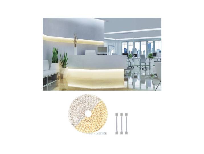 Paulmann MaxLED 500 Strip IP20, 20m tunable white, alu / grau / zink, für Wohn- / Esszimmer, Kunststoff