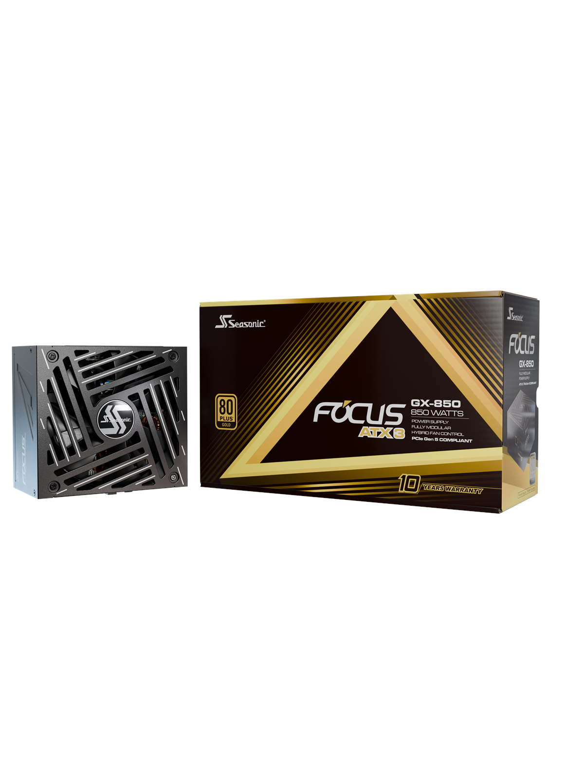 Seasonic FOCUS GX-850 Netzteile - 850 Watt - 135 mm - ATX 3.1 - 80 Plus Gold zertifiziert