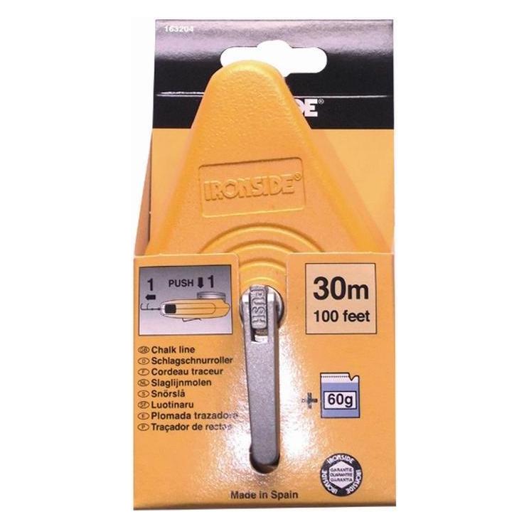 Ironside Schlagschnurgeräte-Set 30 m mit Push-Funktion, 1 Stück, 163204 (163204)