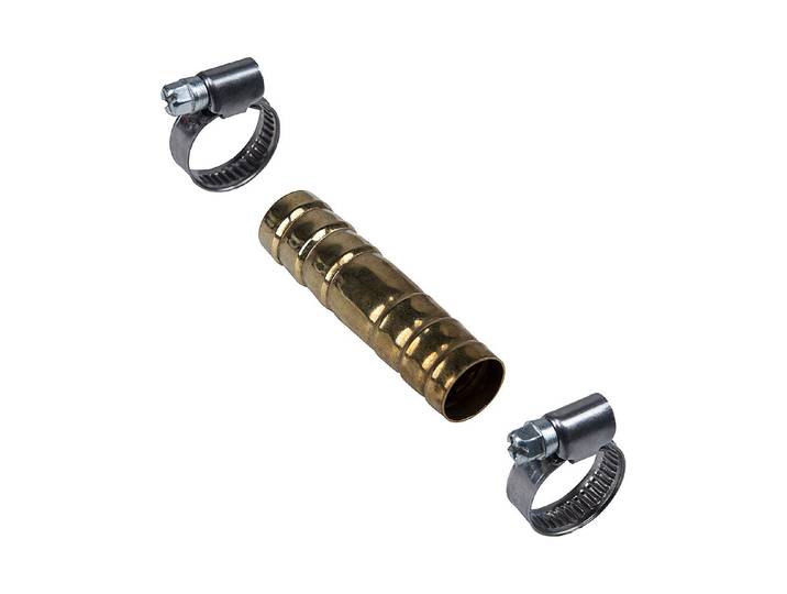 Cornat Schlauchverbinder mit 2 Schellen Messing 1/2″