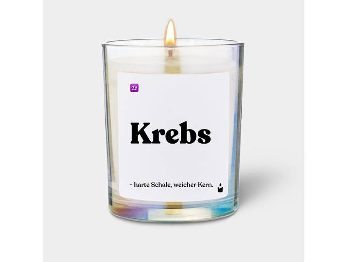 Duftkerze Rainbow Flowery Krebs - harte Schale, weicher Kern.