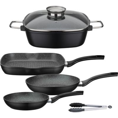Topf-Set GSW "Gourmet Granit", schwarz, Töpfe, Induktion