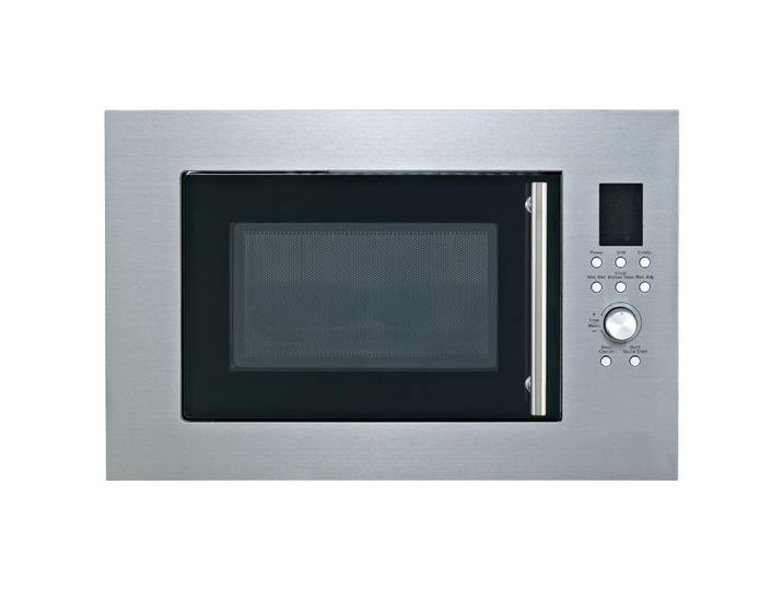 PKM Einbaumikrowelle, Edelstahlfarben, Metall, 60x39x39 cm, Digitaldisplay, Garraumbeleuchtung, Grillfunktion, Auftaufunktion, digitaler Timer, Signalton, Timerfunktion, Küchen, Küchenelektrogeräte, Mikrowellen