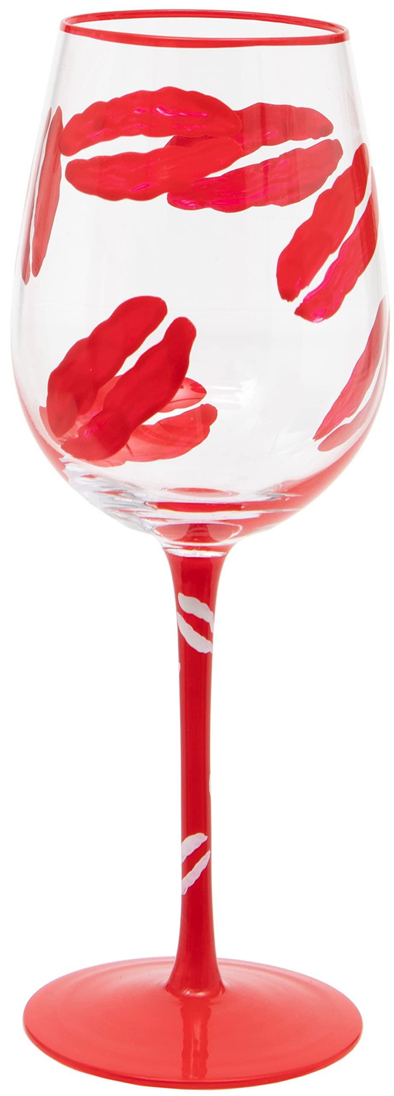 Dripio Handgeschilderd wijnglas met kussendesign, 400 ml