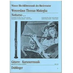 Notturno op.25 für Blockflöte (fl, ob), Viola und Gitarre, Partitur und Stimmen, Fachbücher von Wenceslav Thomas Matiegka