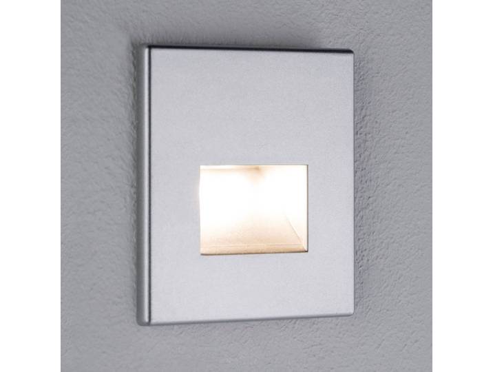 Paulmann LED-Wandeinbauleuchte EDGE, chrom matt Edge, alu / grau / zink, für Flurbereich, Kunststoff, Modern
