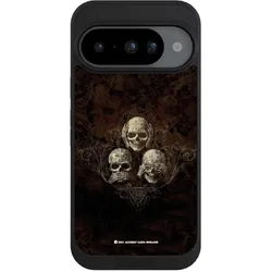 Nivocase Handyhülle für Google Pixel 10 Hülle NIVOpure Case Schwarz Art Gothic Totenköpfe (Google Pixel 10), Smartphone Hülle, Schwarz