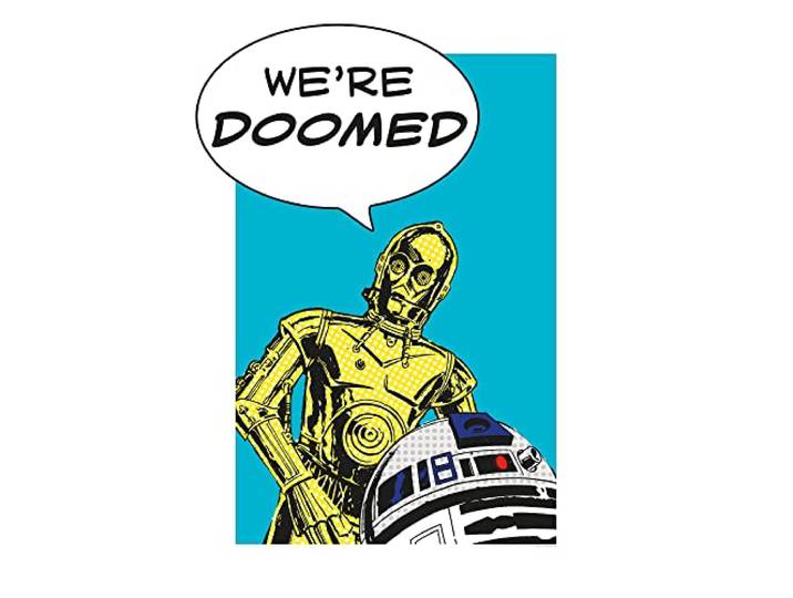 Komar Star Wars Classic Comic Quote Droids - Größe: 50 x 70 cm, Wandbild, Poster, Kunstdruck (ohne Rahmen)