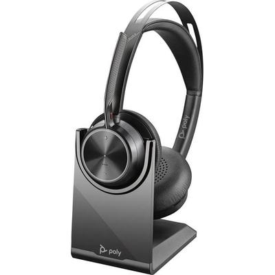 HP Poly Voyager Focus 2 On Ear Headset Bluetooth® Stereo Schwarz Noise Cancelling Headset Computer -