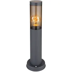 Wegeleuchte Außenlampe Sockelleuchte Edelstahl Stehleuchte anthrazit, rauch, App Steuerung dimmbar, 1x Smart RGB LED 10W 806Lm, DxH 7,6x45cm