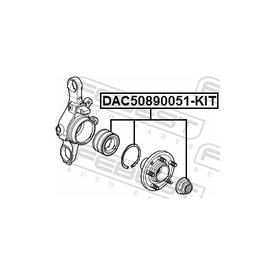 FEBEST Radlagersatz DAC50890051-KIT Hinterachse für LAND ROVER