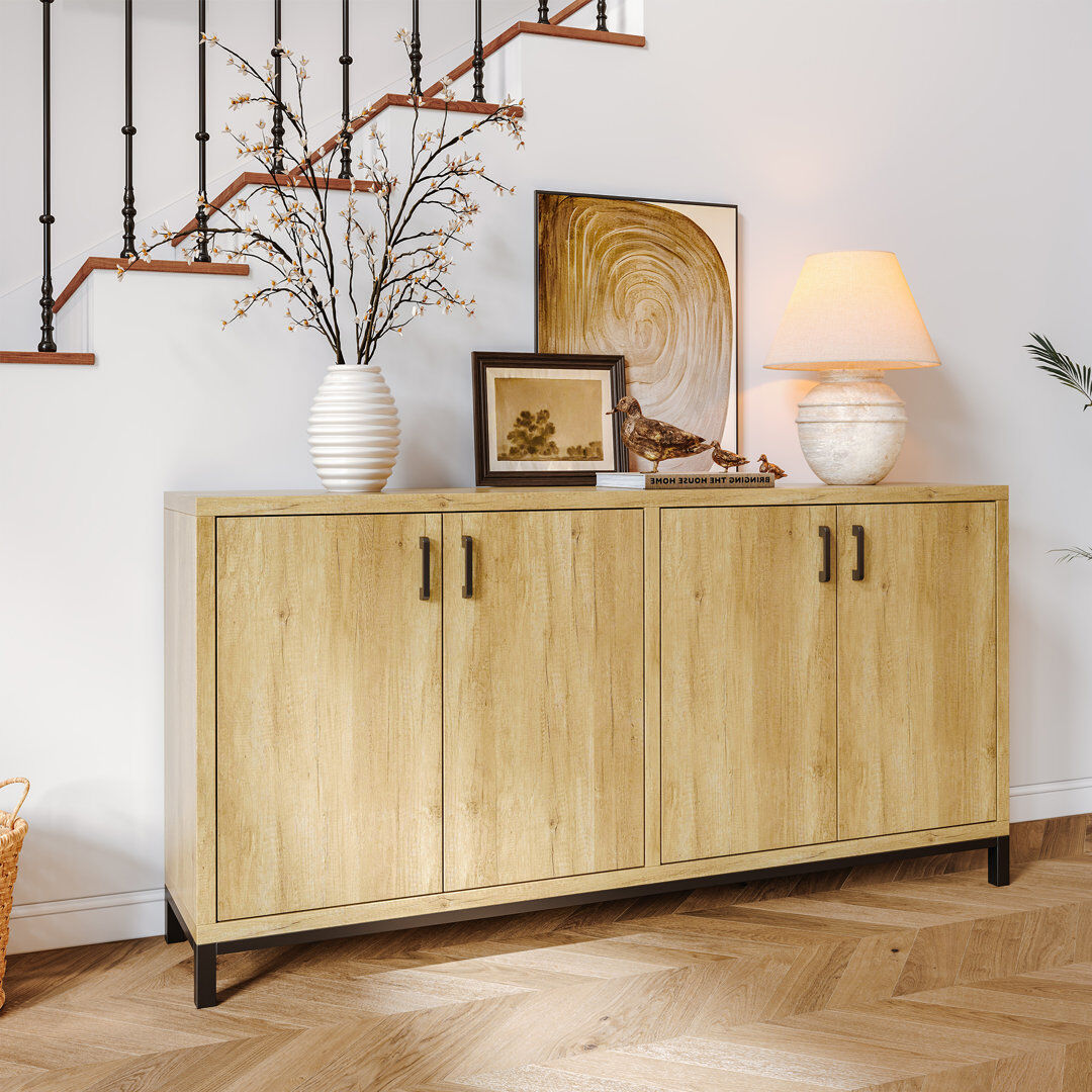 East Urban Home 160cm Sideboard Brown 80cm H X 160cm W X 35cm D