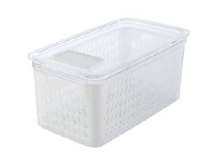 LIVARNO HOME Boîte de conservation / Set de boîtes de conservation, avec insert égouttoir amovible. (grand, blanc)