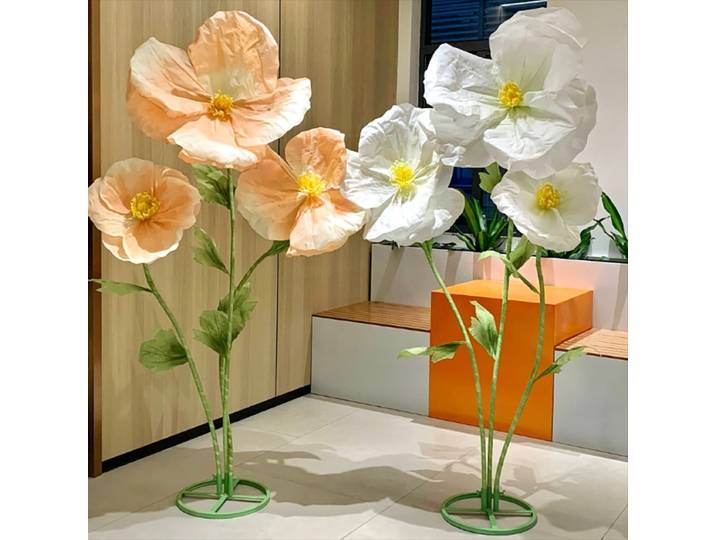 Fleurs artificielles pour décoration de mariage, coquelicot, guide de route, présentoir de fenêtre, décoration de jardin, décoration d'intérieur, accessoires de mariage, 180cm