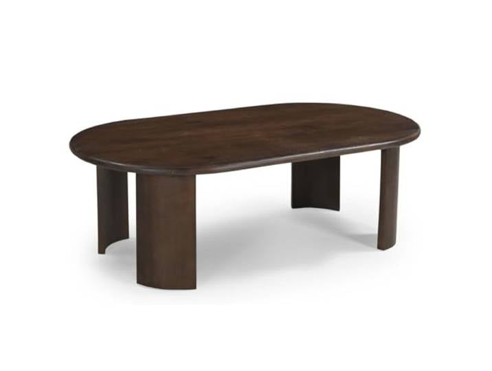 Giga Meubel Couchtisch Maikel Oval Mangoholz Walnussoptik 120 cm