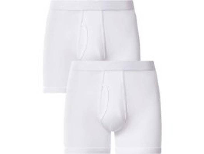 ESMARA MEN Boxers homme, lot de 2 (blanc, S)