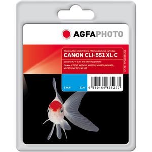 AgfaPhoto kompatibel für Canon CLI-551C XL,  Tinte, 11ml, cyan