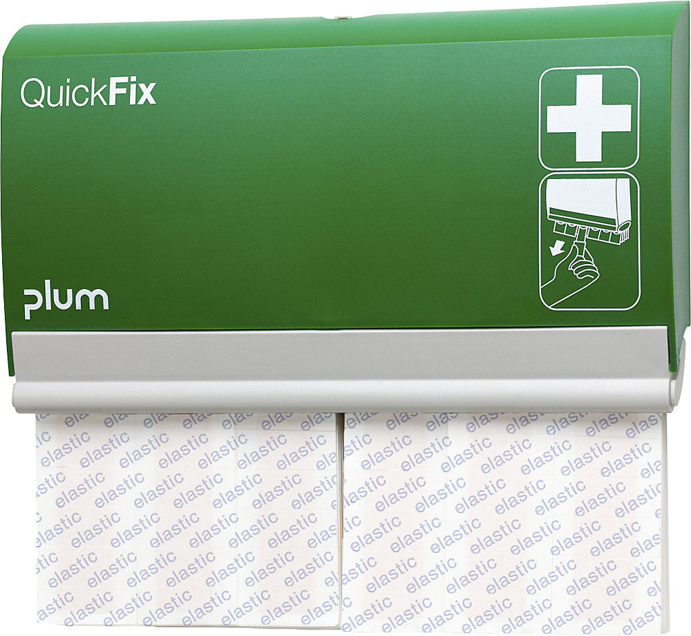 Pflasterspender QuickFix, Elastic Long, mit 60 Pflasterstrips, HxB 133,5 x 232,5 mm plum