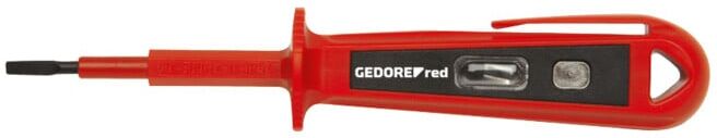 Gedore red Tournevis testeur avec compteur de coups, plage de mesure max. 250 volts, avec protection antidérapante, testeur de phase, R38120312 (3301419)