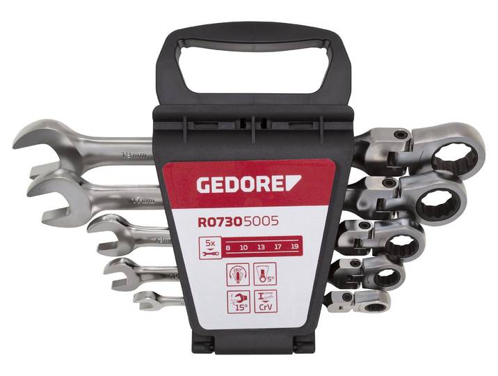 GEDORE red R07305005 Jeu de clés mixtes à cliquet articulées SW8-19 mm\, 3300890