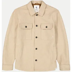 Overshirt mit Brusttaschen Beige S