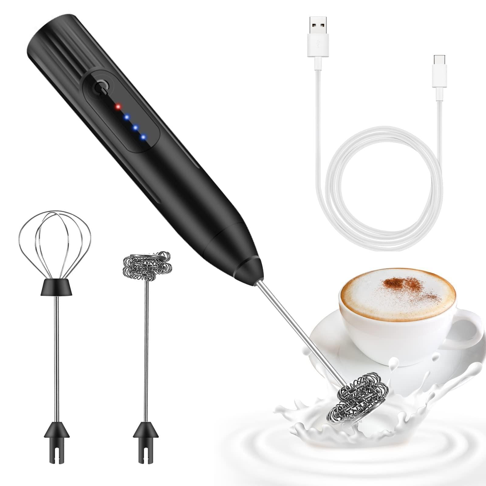 EBUYFIRE Elektrische melkschuimer, USB oplaadbaar