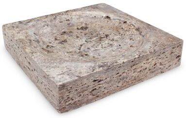 BIDKhome Grey Travertine Sq. Bowl Lg.