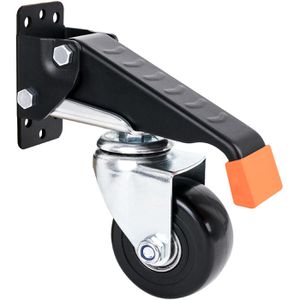 HMF Schwerlastrolle 7650, Lenkrolle, absenkbar, 76mm Ø, Polyurethan, Tragkraft 300kg, 4 Stück