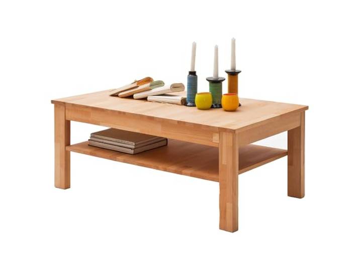 Lomadox Wohnzimmer Couchtisch Sofatisch 104x62 cm, Kernbuche massiv geölt keilgezinkt, Echtholz/Massivholz