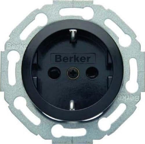 Hager BERK Schuko stopcontact Palazzo zwart en wit 474521