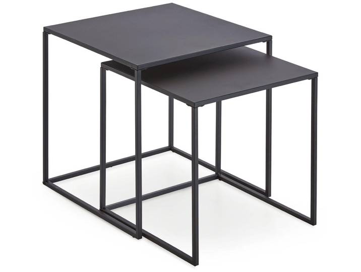 Karin Couchtisch Satztische 2 Stk. schwarz.