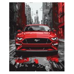 Ideyka Malen nach Zahlen - Roter Mustang 40x50cm (66128972)