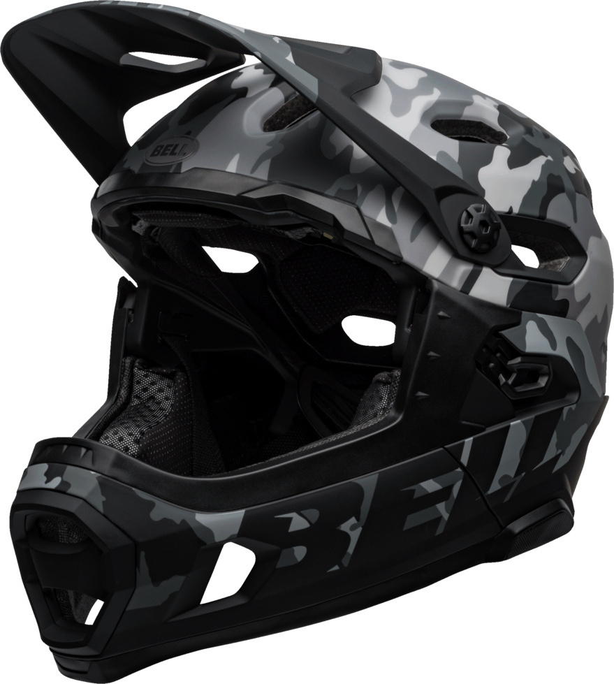 Bell SUPER DH Spherical Fahrradhelm matte/gloss black camo M Schwarz