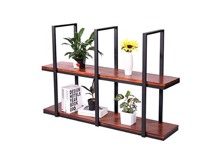 PLKASHUC Schweberegale aus Metall und Holz for die Präsentation von Zimmerpflanzen und Blumen(140x30x80cm)
