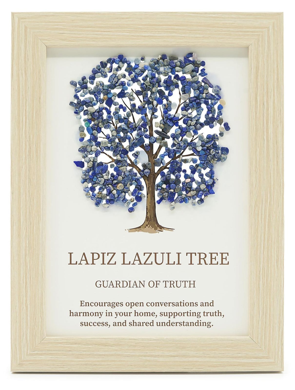 Ancient Wisdom Levensboom Lapis Lazuli Edelsteen Afbeelding B: 20 cm, D: 14,7 cm, H: 1 cm