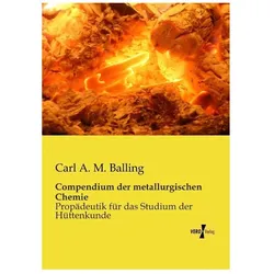 Compendium der metallurgischen Chemie, Fachbücher von Carl A. M. Balling, Carl A M Balling