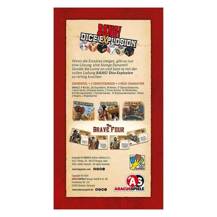 Abacus BANG! Dice Explosion (d) (Deutsch, 3 - 8 Spieler) (ABA36241)