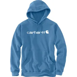 Carhartt Signature Logo, Kapuzenpullover - Hellblau (Lagoon) - XL