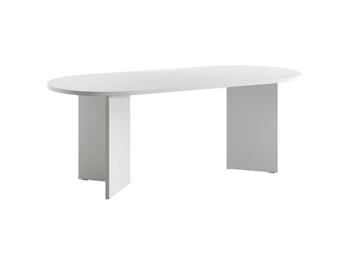 Ovaler Esszimmertisch Ovo 204 cm weiß