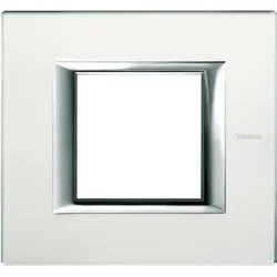 Legrand HA4802VSA Abdeckrahmen AXOLUTE: 1-fach, 2 Module, Farbe: Glas Spiegelnd