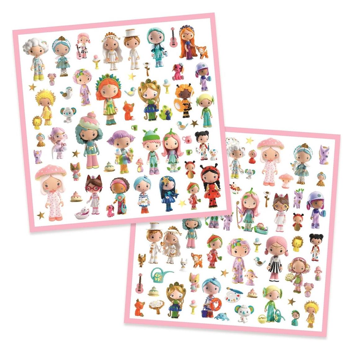 Djeco Sticker metallic Die kleine Welt der Tinyly (160 Sticker) (DJ09286)