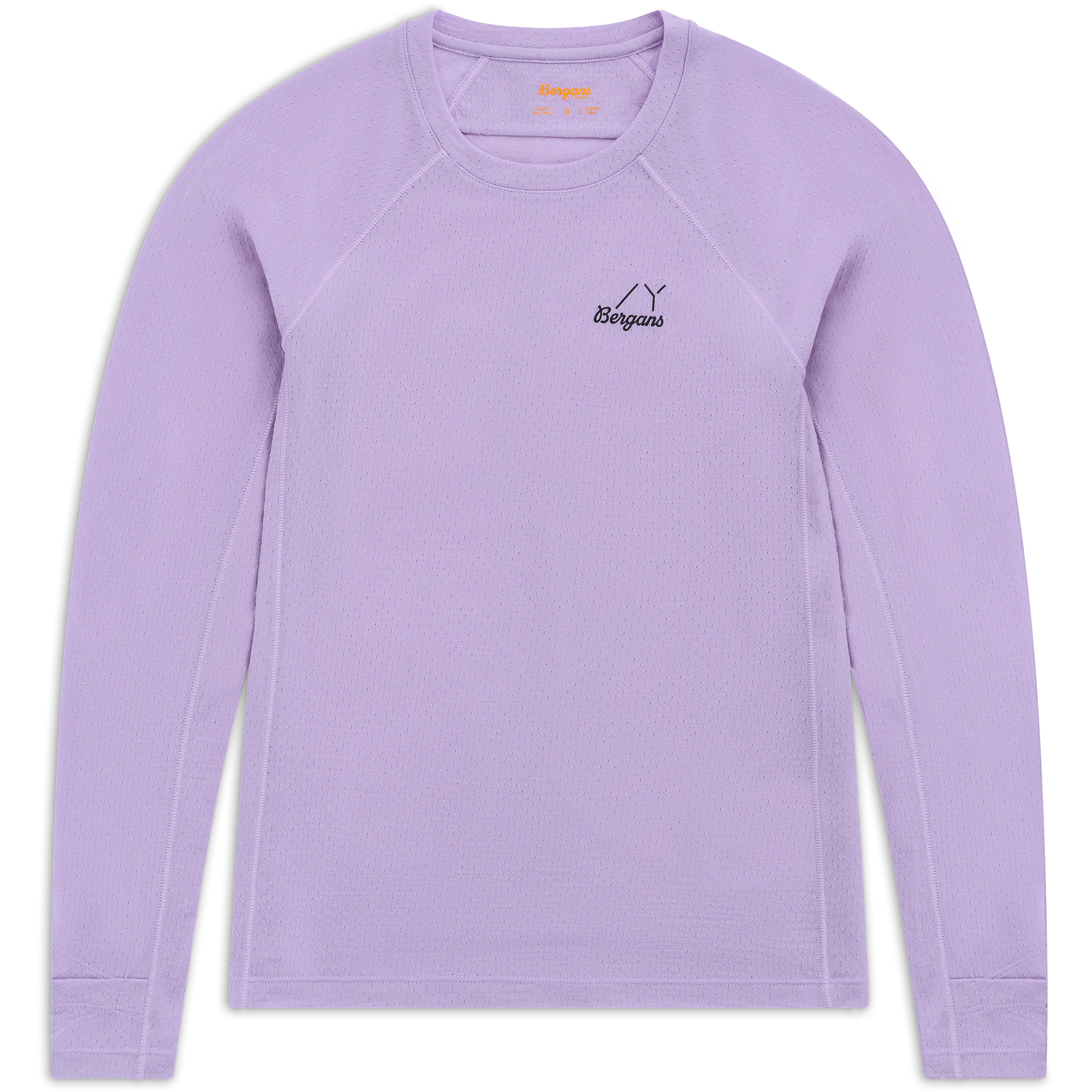 Bergans Y Fast Merino Damen Longsleeves Merino lila Größe M Laufen | Trailrunning Widerstandsfähig Merinowolle