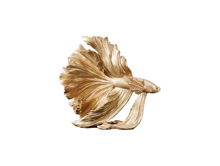 Design Skulptur „Crowntail“ Gold Invicta Interiors