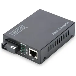 Digitus Medienkonverter Singlemode BiDi WDM Gigabit Ethernet Tx1550nm / Rx1310nm SC Buchse Bis zu 20km, Data Converter