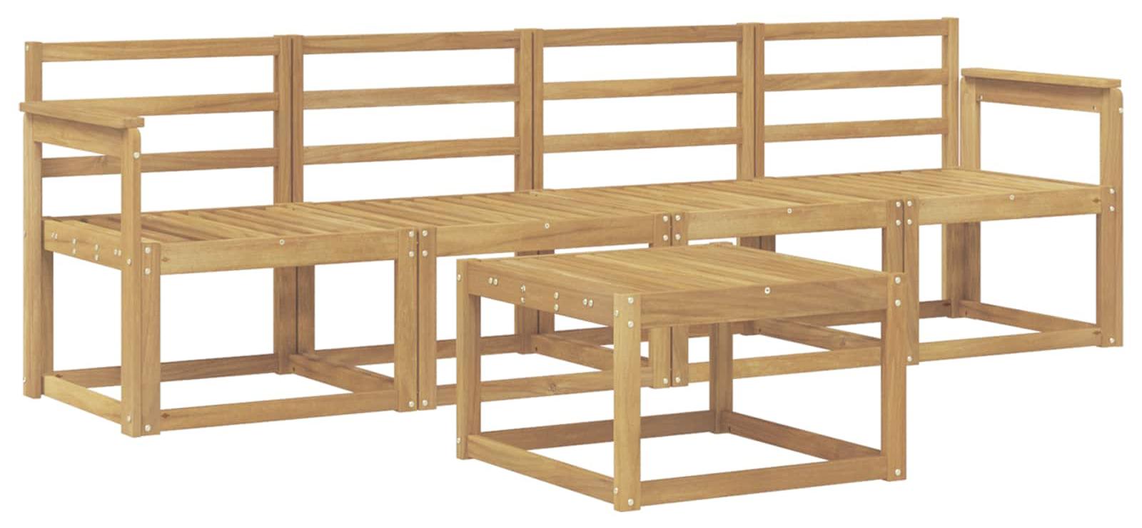 Garnitur aus 5 Outdoor-Sofas, weiß, 59 x 59 x 37 cm