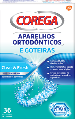Corega Pastilhas Limpeza Ortodôncia 36 un