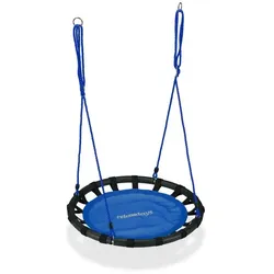 Relaxdays Nestschaukel 80cm Blau,Schwarz